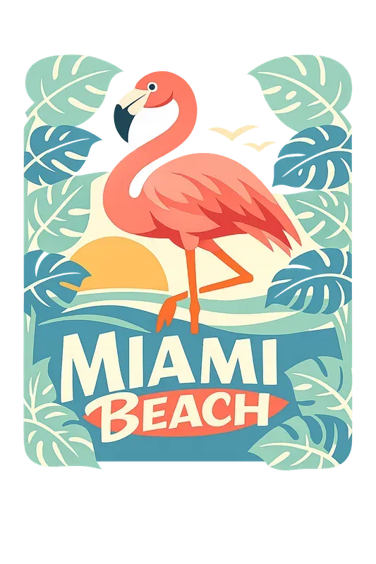Retro Tropical Apparel Graphic Designs