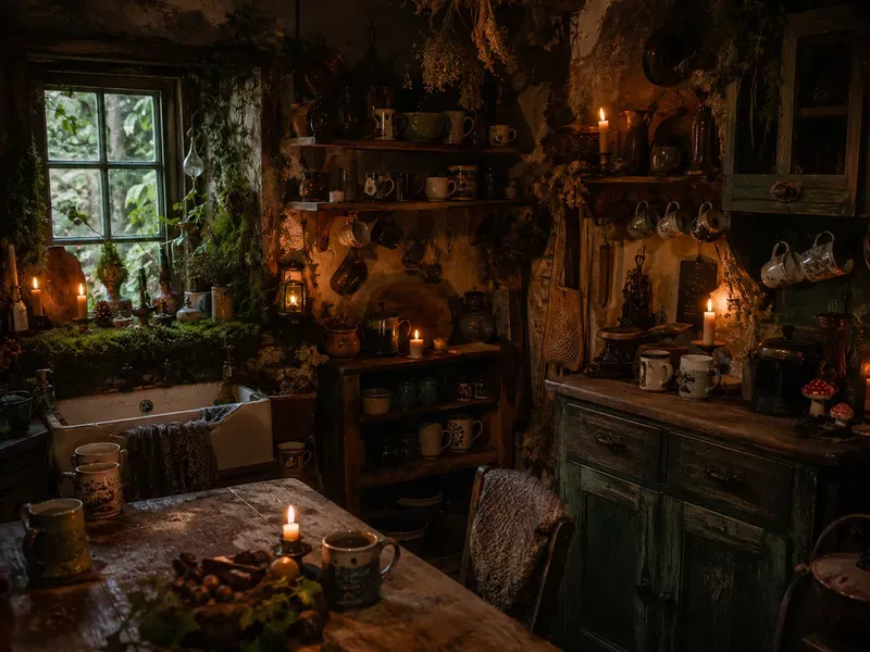 Dark Goblincore Kitchen Designs