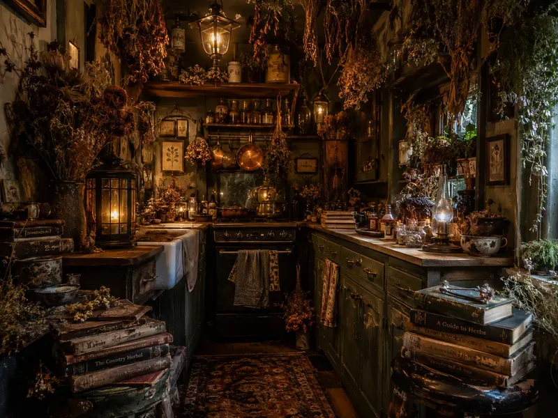Dark Goblincore Kitchen Designs