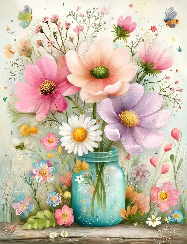 Spring Garden Junk Journal Floral Posters