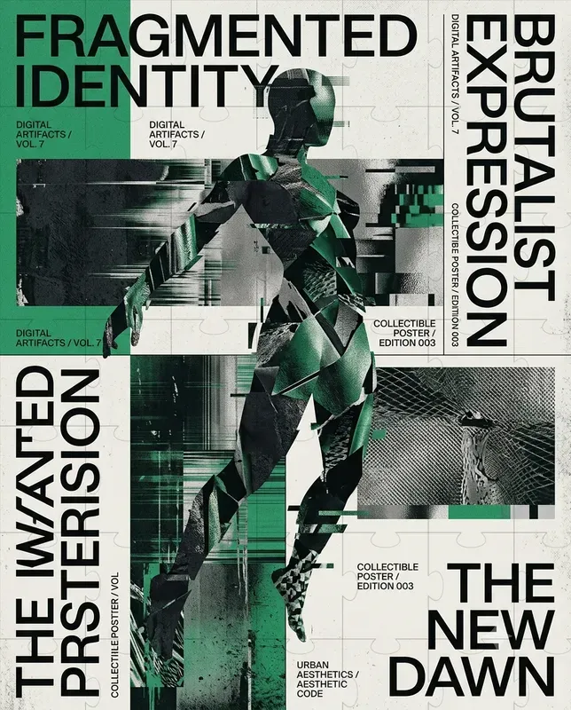 Glitch Editorial Poster Generator