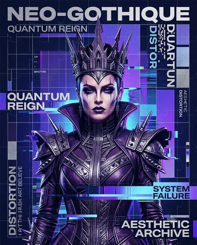Glitch Editorial Poster Generator