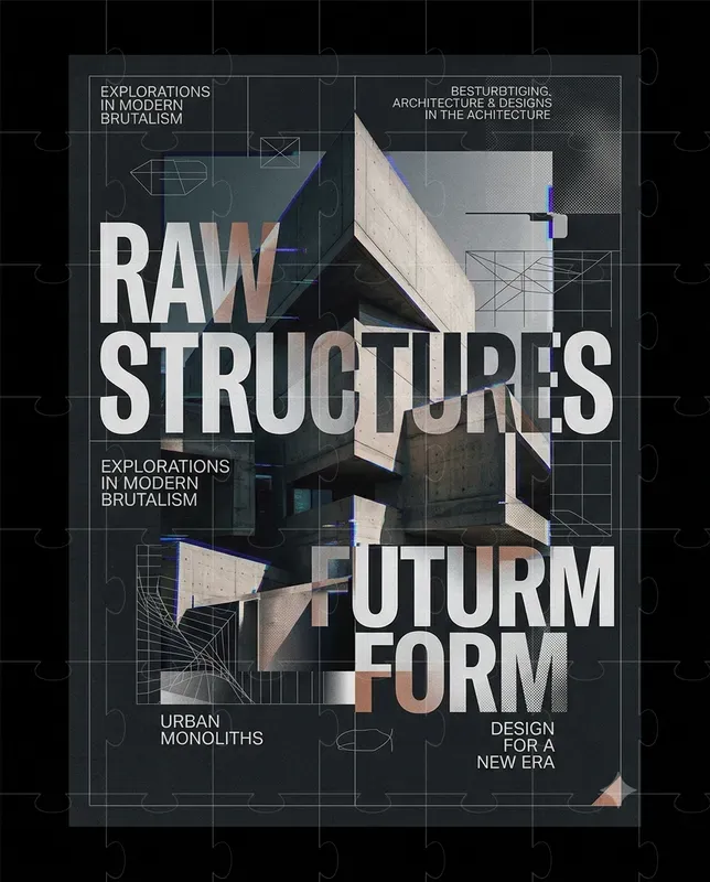 Glitch Editorial Poster Generator