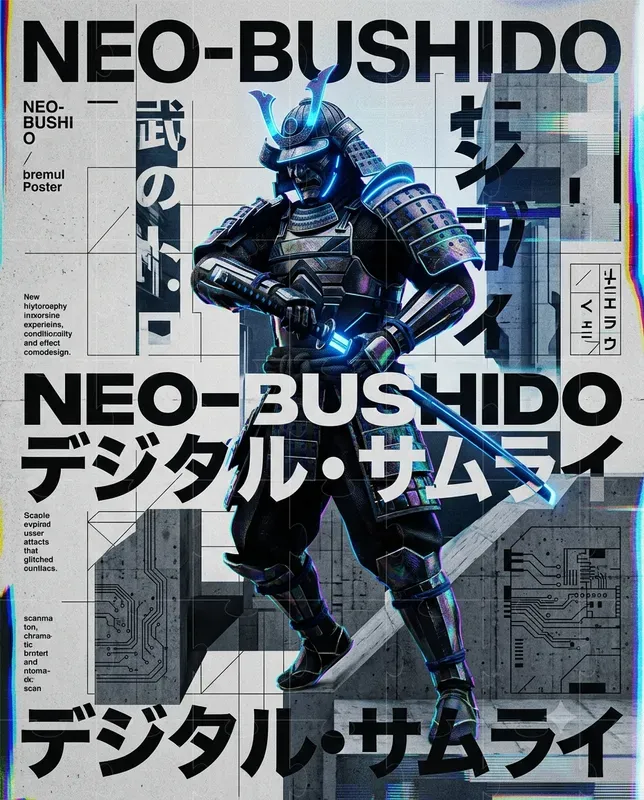 Glitch Editorial Poster Generator