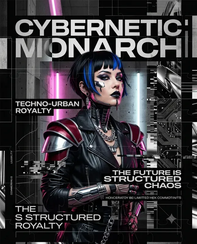 Glitch Editorial Poster Generator