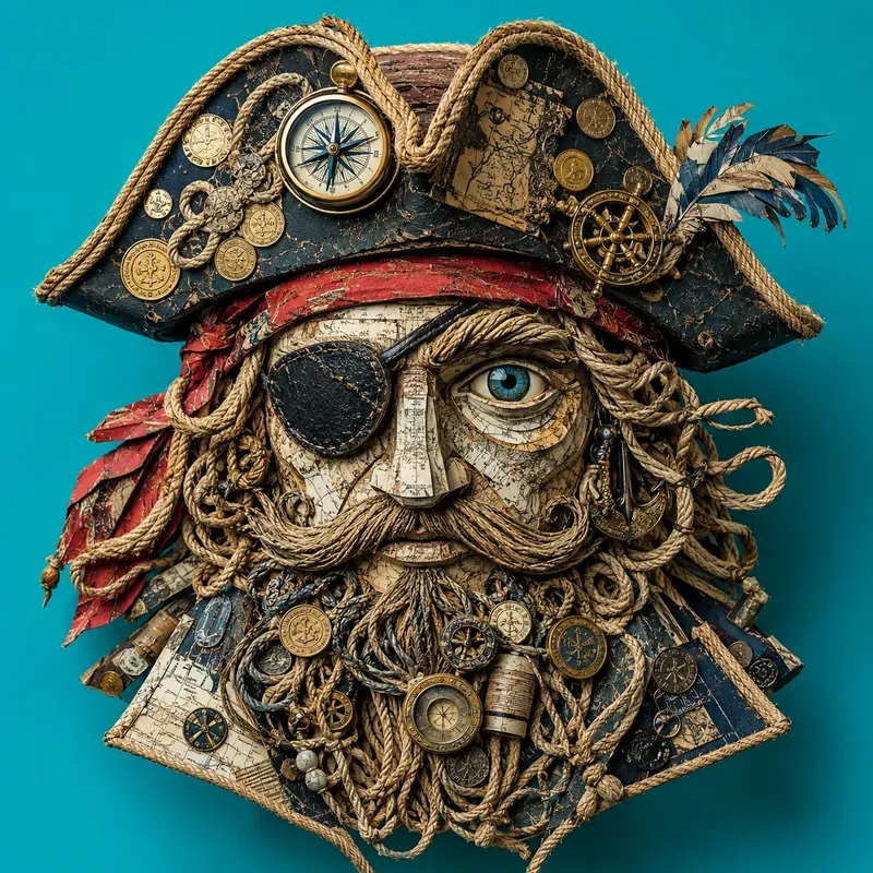 Whimsical Object Face Collages