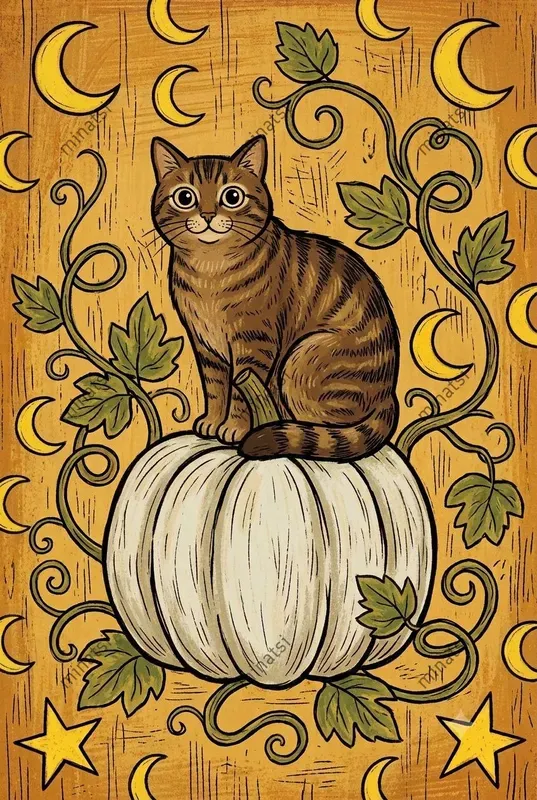 Primitive Autumn Folk Art Prints