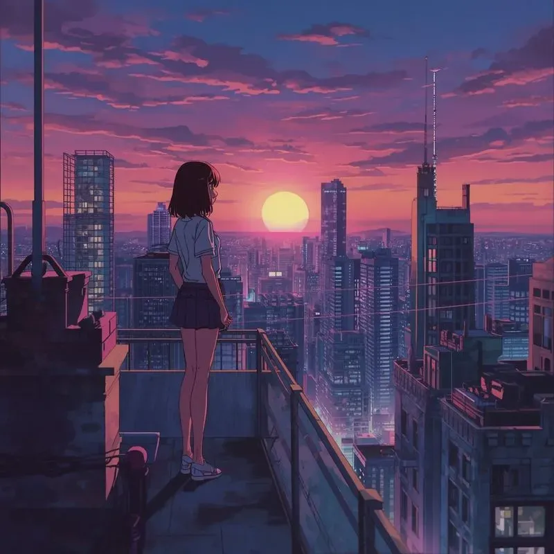 90s Retro Lofi Anime Scenes