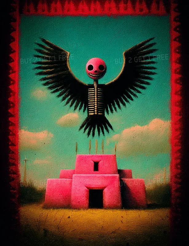 Santa Muerte Mix Art