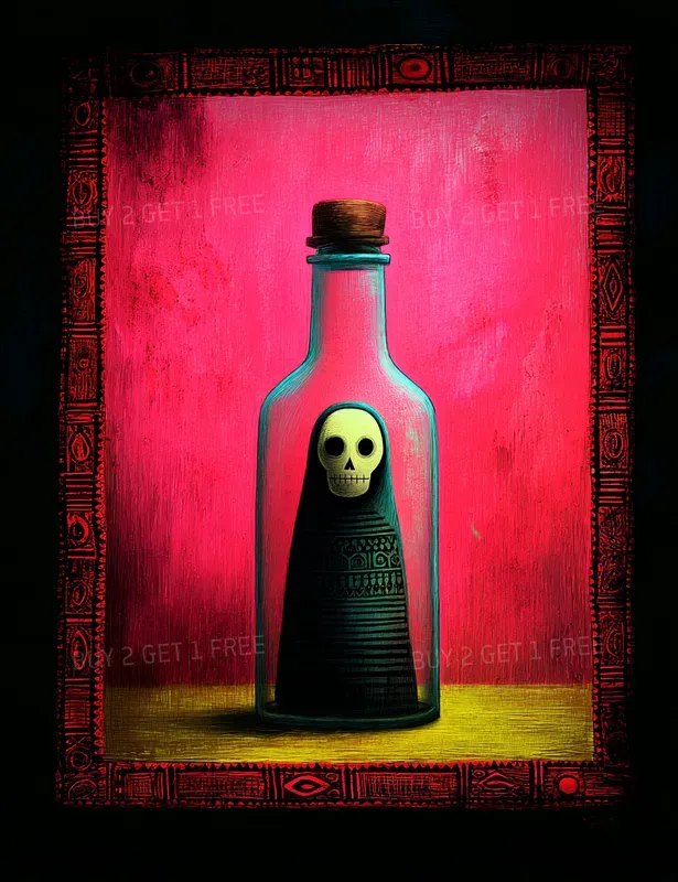 Santa Muerte Mix Art