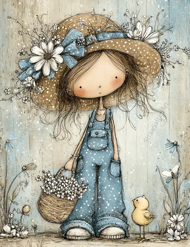 Whimsical Kids Junk Journal Illustrations