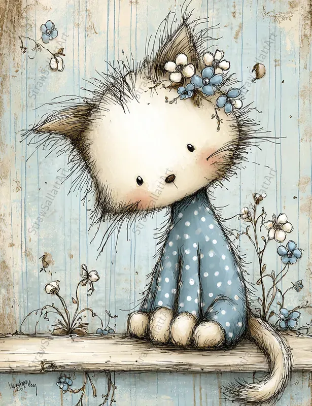 Whimsical Kids Junk Journal Illustrations