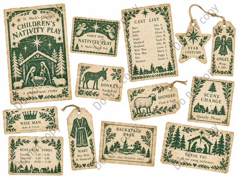 Nativity Church Christmas Ephemera