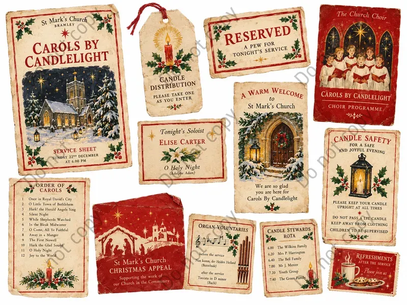 Nativity Church Christmas Ephemera