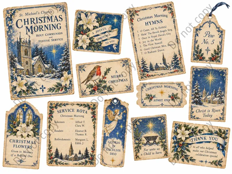 Nativity Church Christmas Ephemera