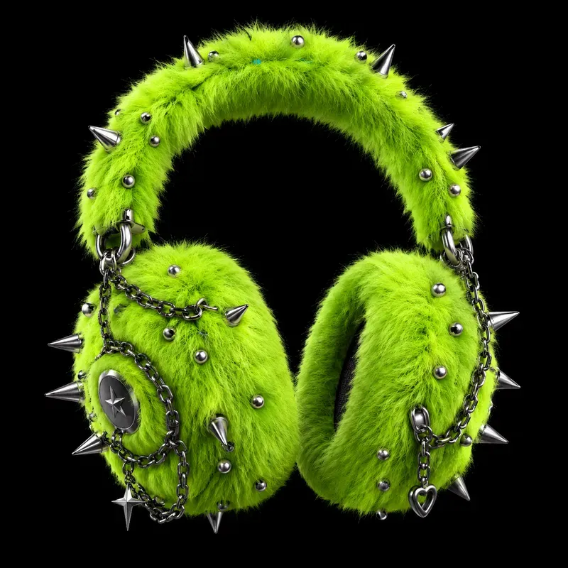 Furry Lime Punk 3D Objects