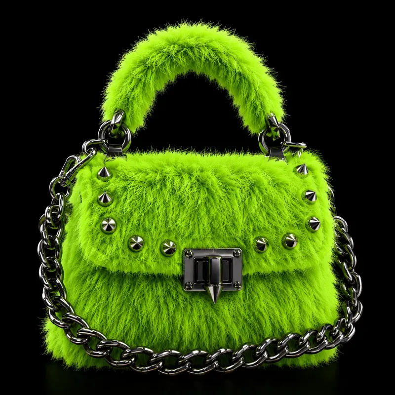 Furry Lime Punk 3D Objects