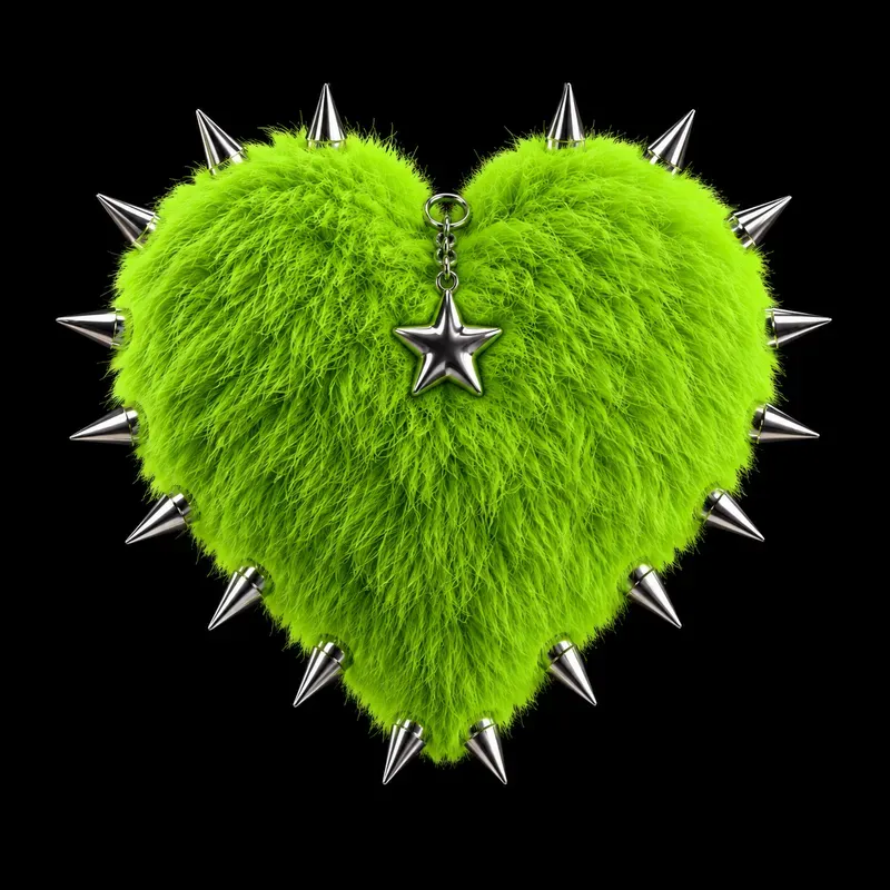 Furry Lime Punk 3D Objects