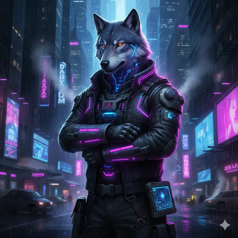 Cyberpunk Animalhead Human Portraits