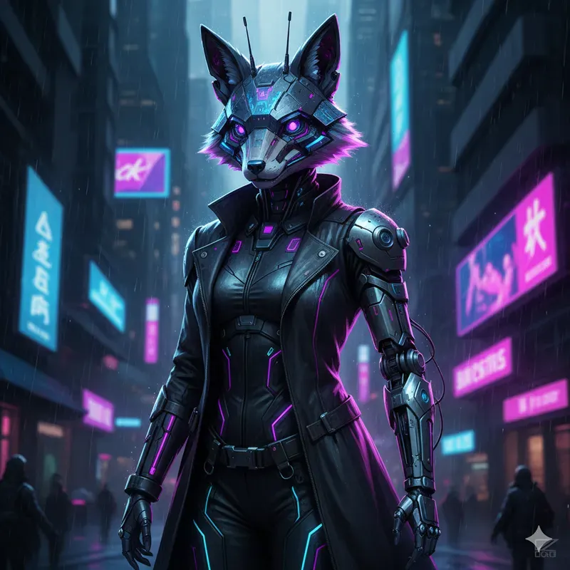 Cyberpunk Animalhead Human Portraits