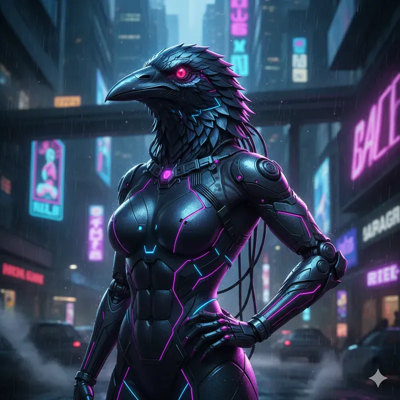 Cyberpunk Animalhead Human Portraits