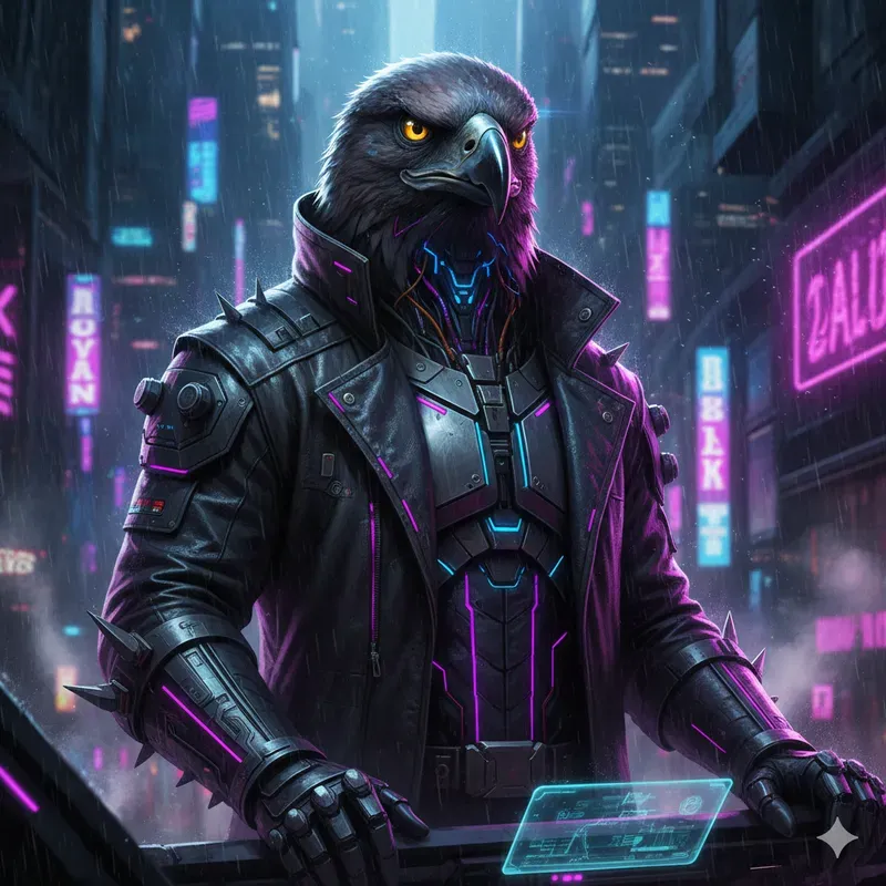 Cyberpunk Animalhead Human Portraits