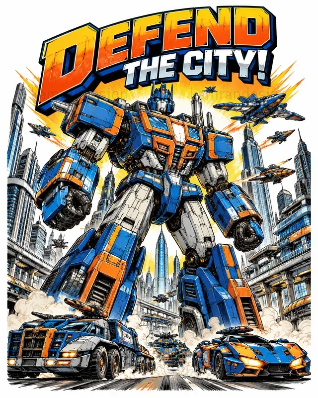 Retro Robot Adventure Posters