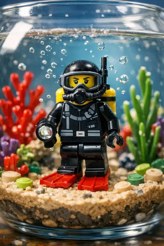 Macro Lego Underwater Displays