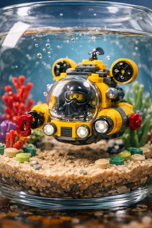 Macro Lego Underwater Displays