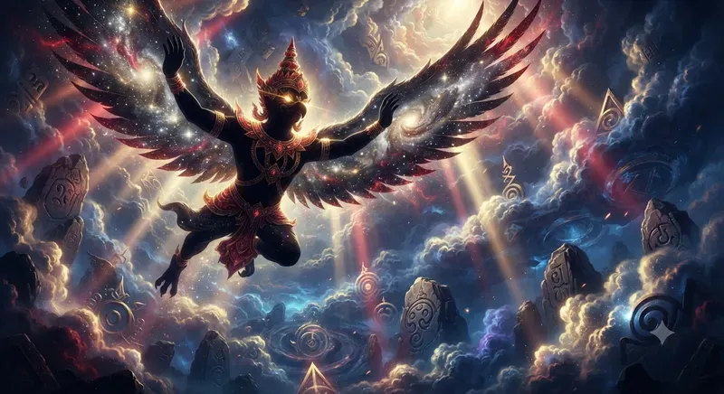 Neothai Garuda Higher Self Surreal Art