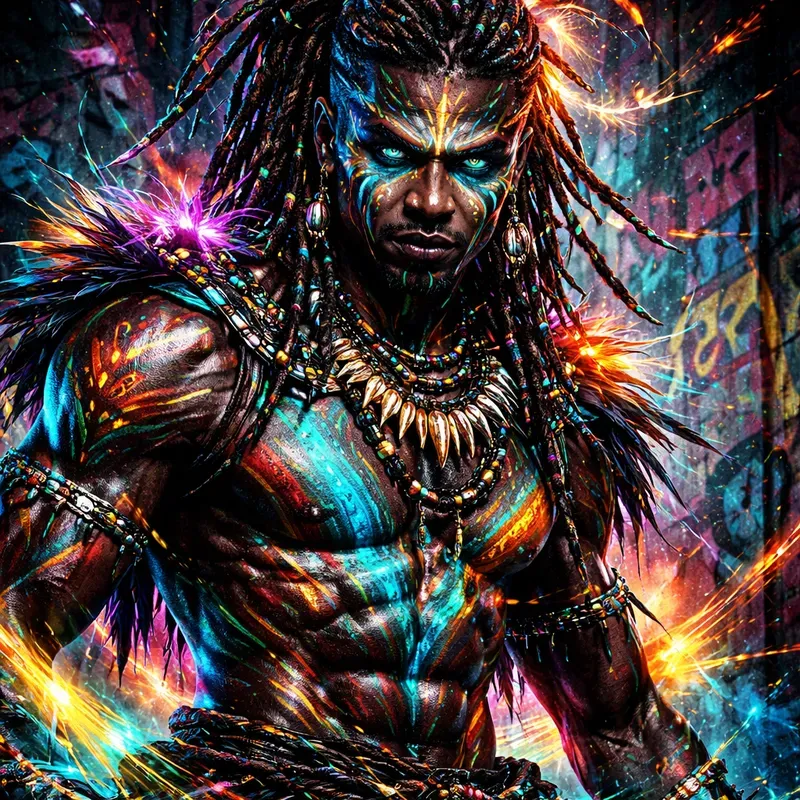 Neon Street Art Fashion Portrait Packs