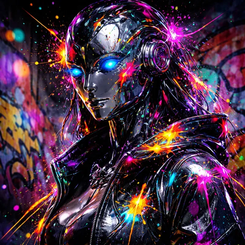 Neon Street Art Fashion Portrait Packs