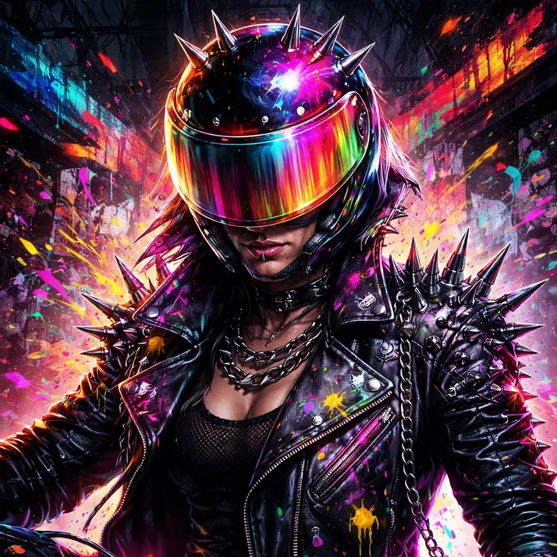 Neon Street Art Fashion Portrait Packs