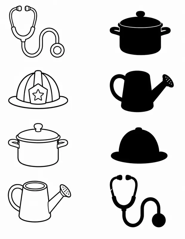 Picturetoshadow Matching Worksheets