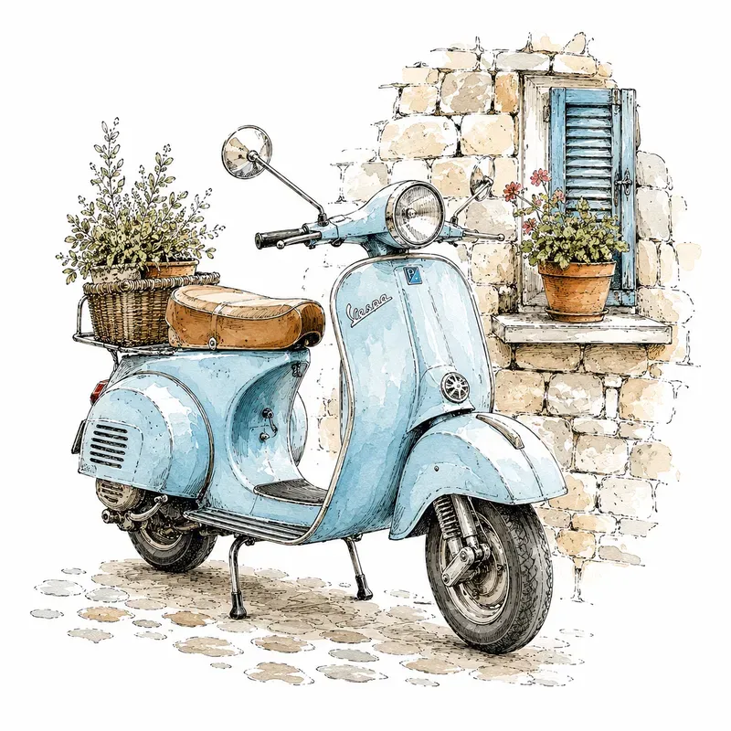 Italian Coast Travel Journal Cliparts