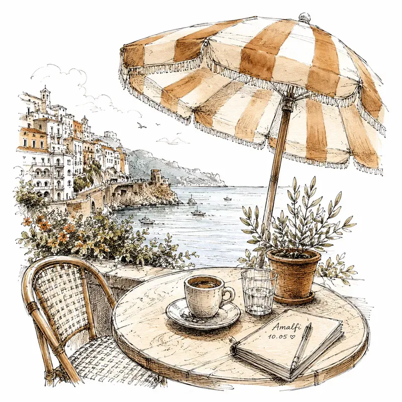 Italian Coast Travel Journal Cliparts