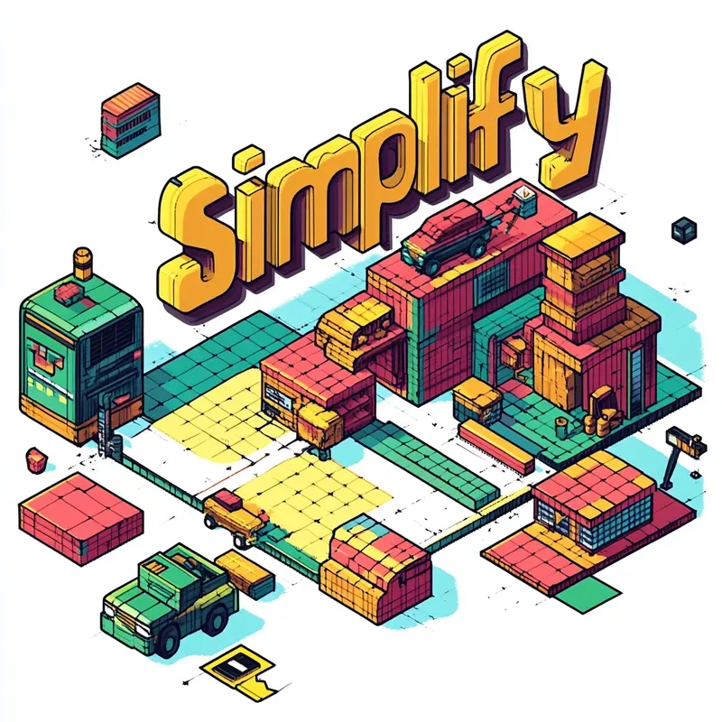 Isometric Text Geometric Shapes