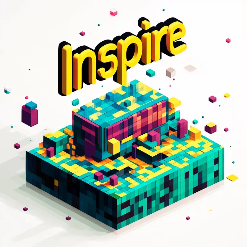 Isometric Text Geometric Shapes