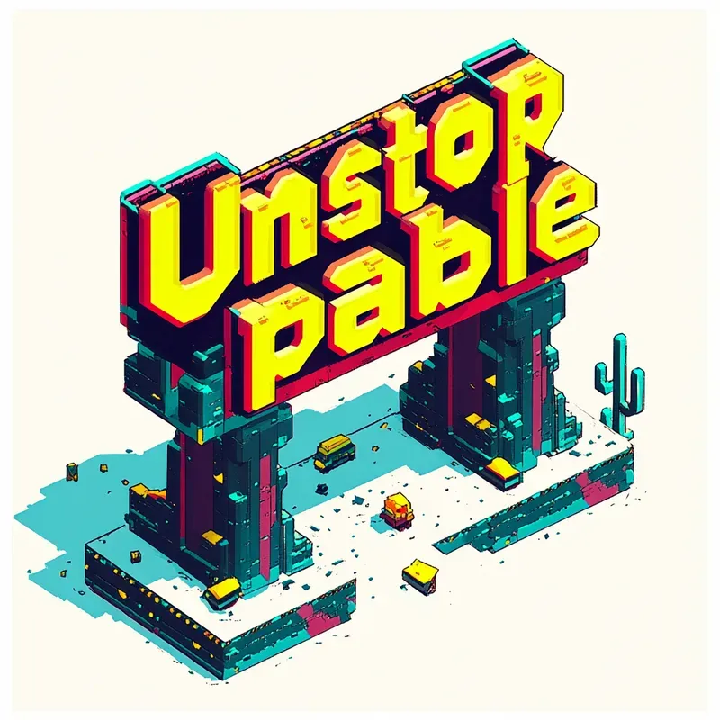 Isometric Text Geometric Shapes