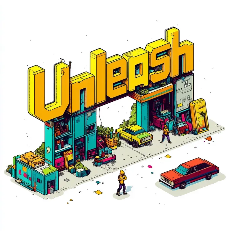 Isometric Text Geometric Shapes
