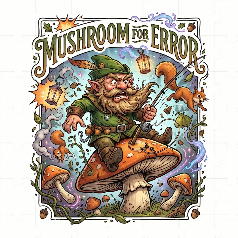 Funny Fantasy Gnome Tshirt Art