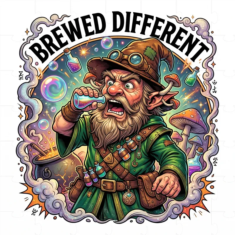 Funny Fantasy Gnome Tshirt Art