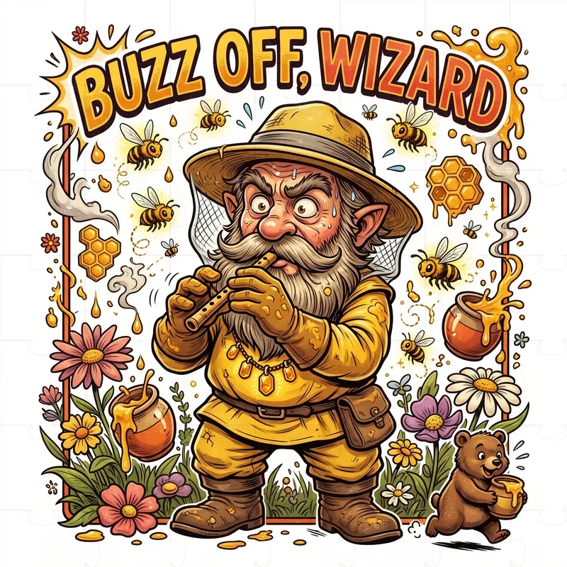 Funny Fantasy Gnome Tshirt Art