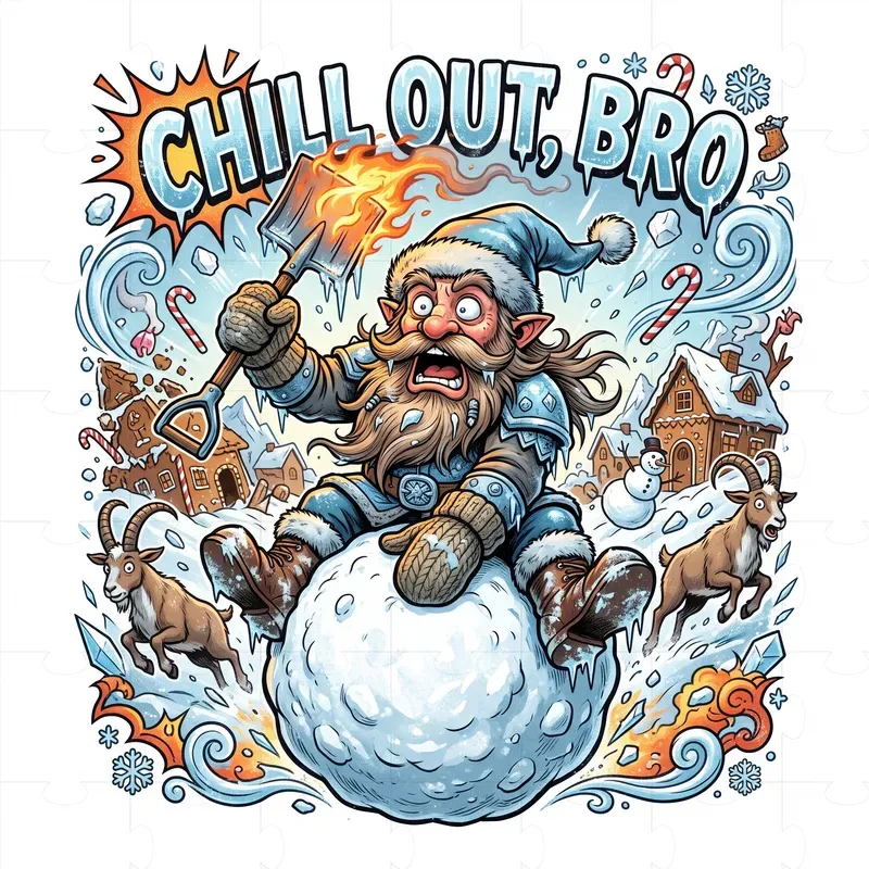 Funny Fantasy Gnome Tshirt Art