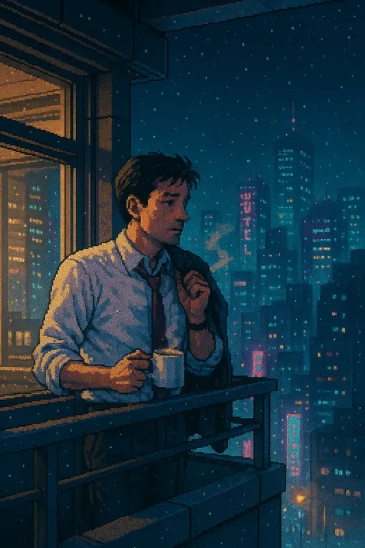 90s City Pop Pixel Art