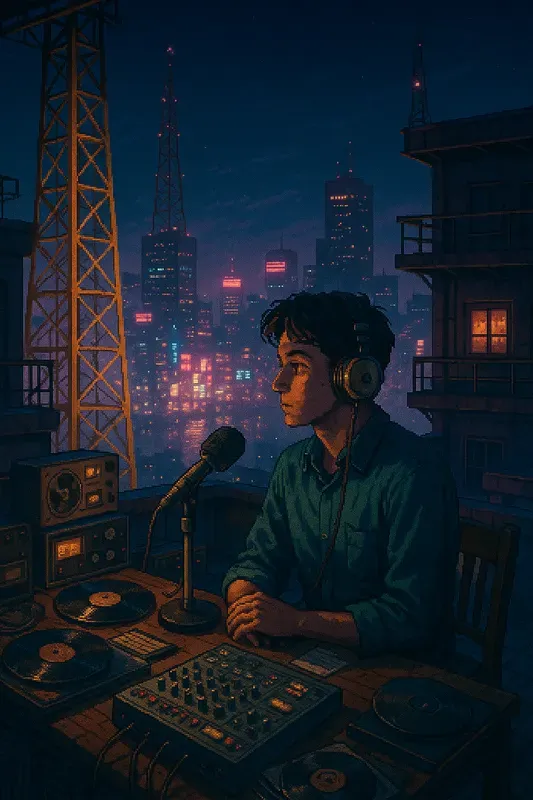 90s City Pop Pixel Art