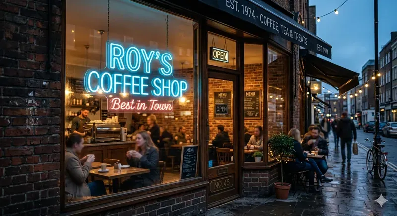 Neon Sign Coffee Shops