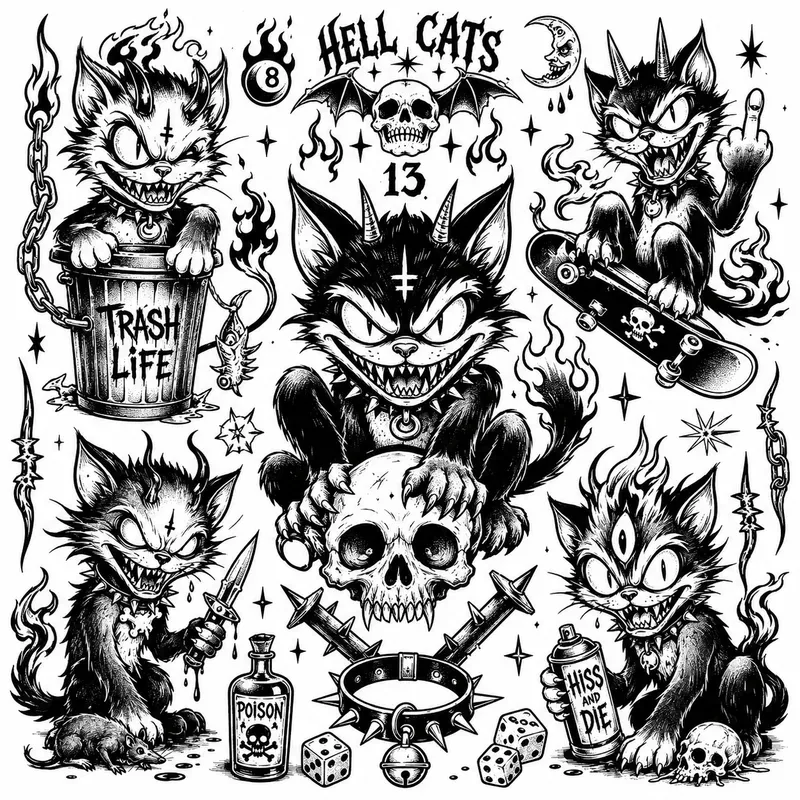 Neo Horror Tattoo Flash Packs
