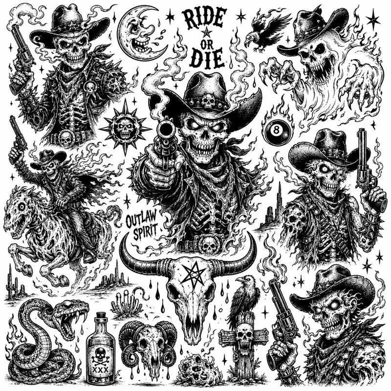 Neo Horror Tattoo Flash Packs