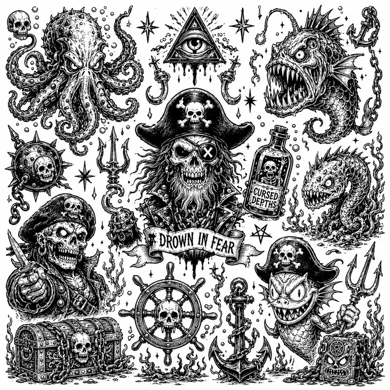 Neo Horror Tattoo Flash Packs